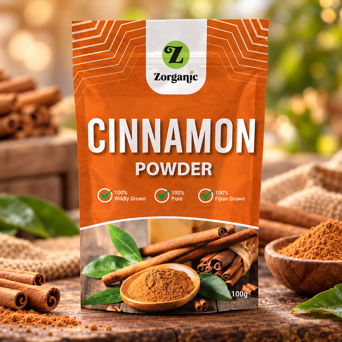 Zorganic Cinnamon Powder - 120g pouch