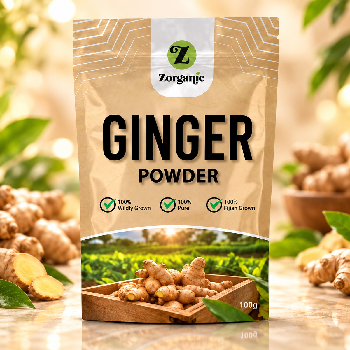 Zorganic Ginger Powder - 100g pouch