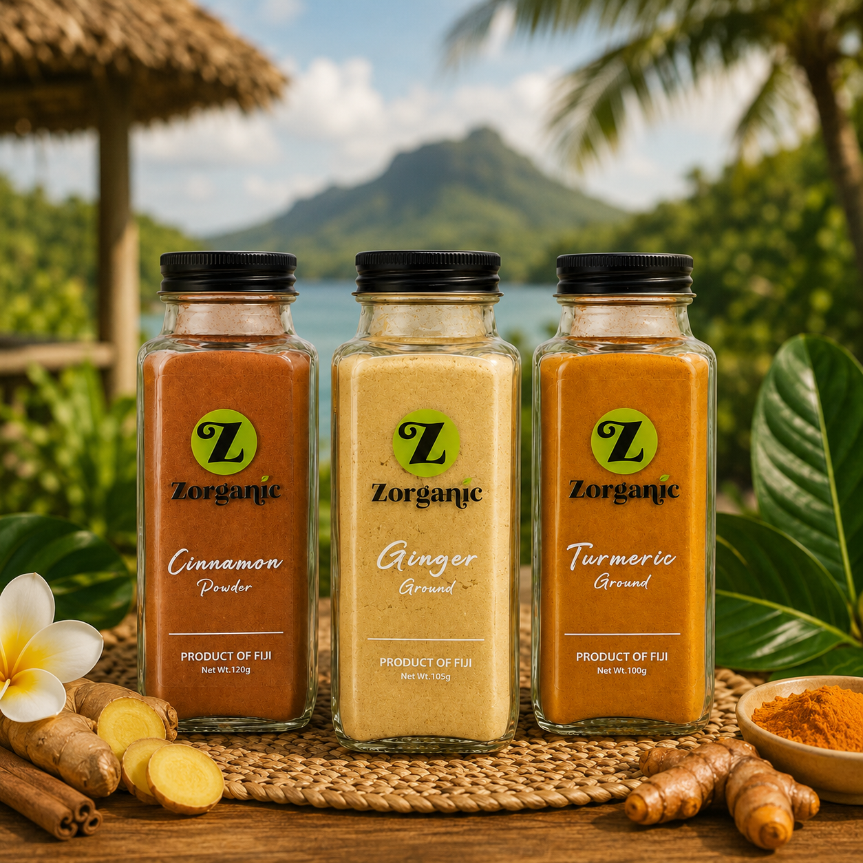 Zorganic Fiji Spice Value Bundle – Cinnamon, Ginger & Turmeric